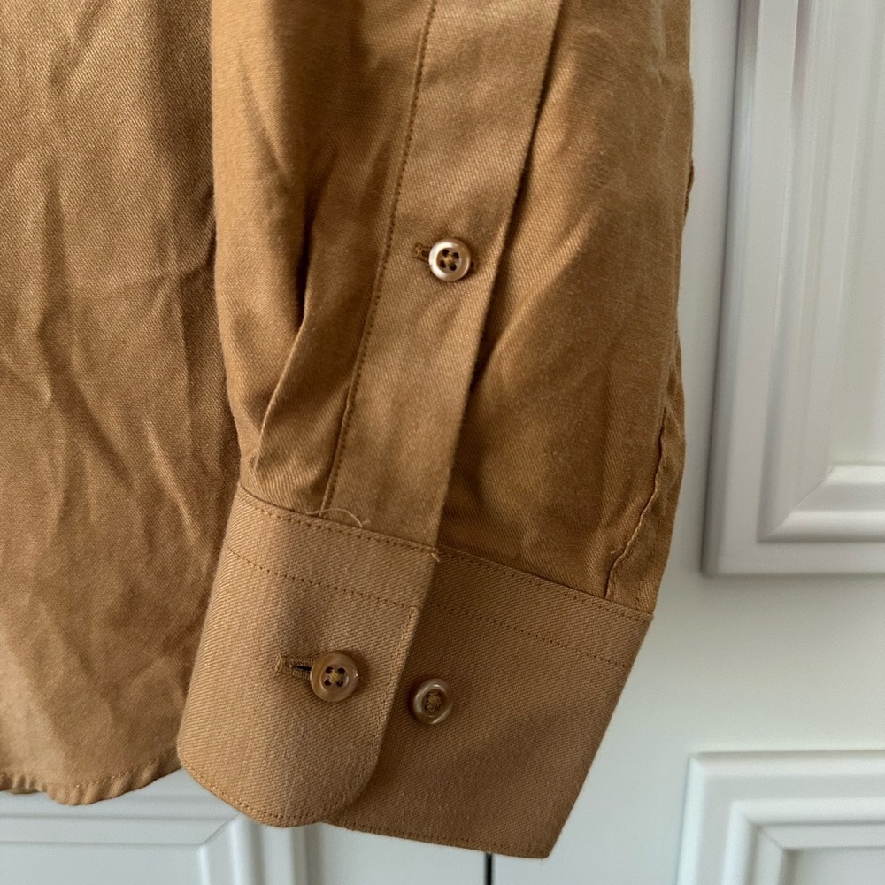 NWT Paul Fredrick Light Rust Cotton Button Down Classic Fit, Size Small - Picture 8 of 13
